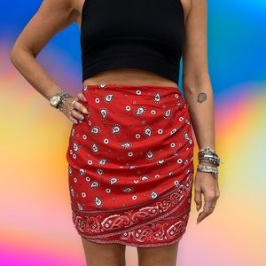 Red Bandana Skirt